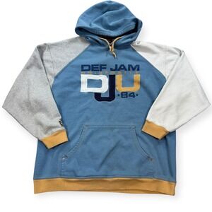 Def Jam University Hoodie 90s Men's XL Colorblock Pullover Heavyweight Y2K‎ Rap